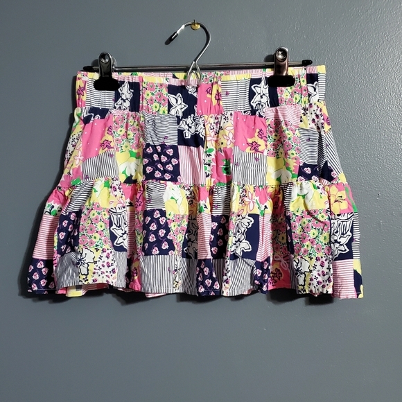 Lilly Pulitzer Dresses & Skirts - Lilly Pulitzer Quilt Square Mini Skirt Elastic Waist Rayon Size Small